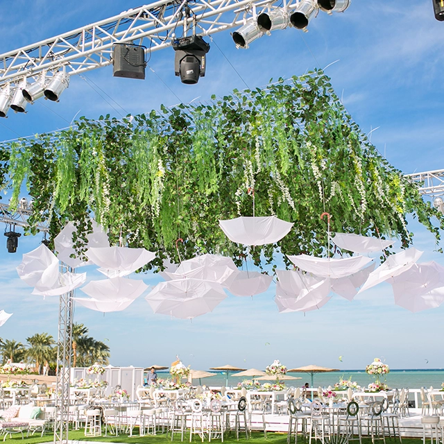 Wedding setup at the hotel.