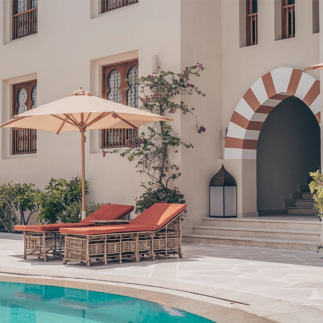 pool lounge at ali pasha hotel el gouna at day light