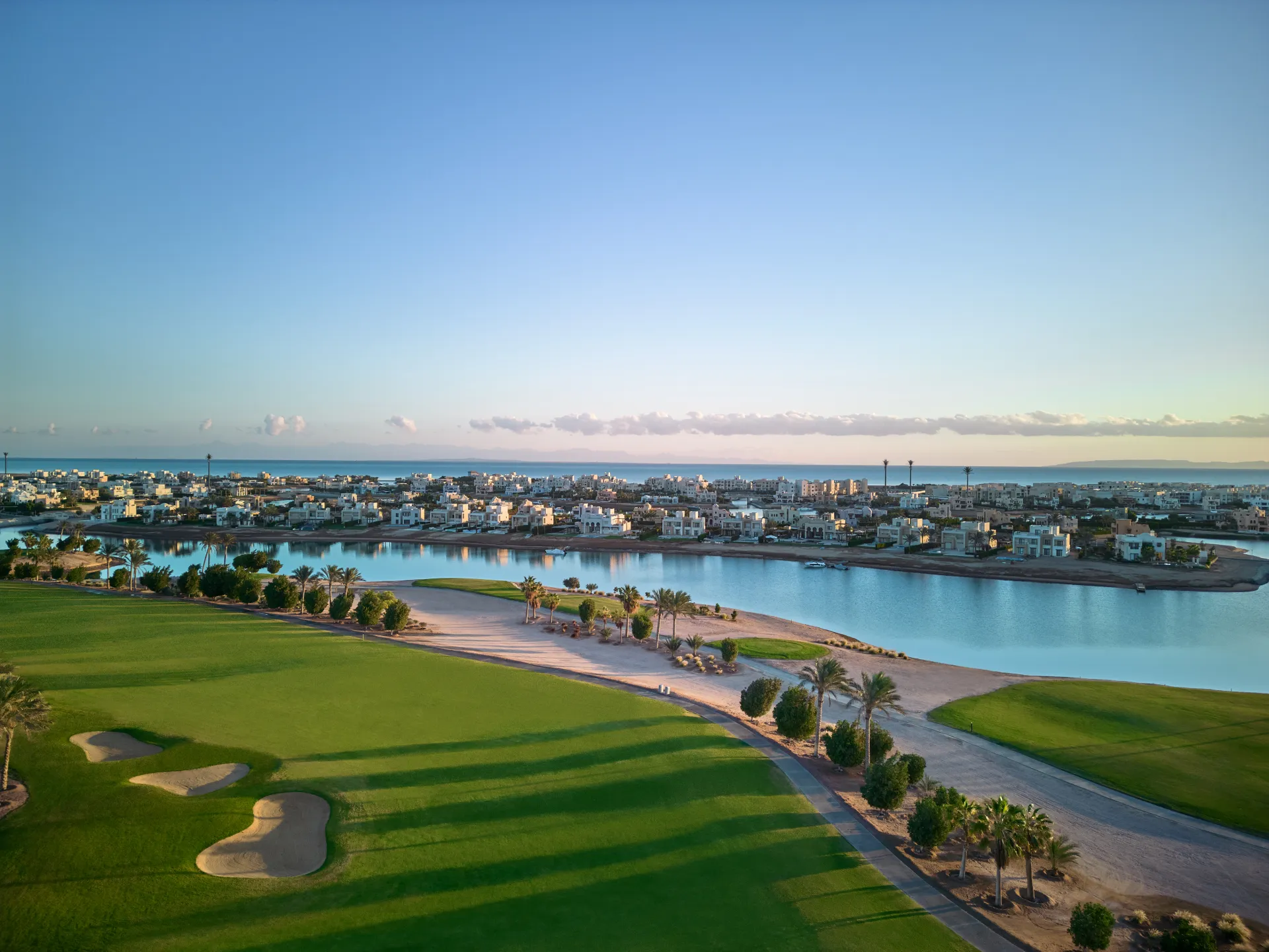 El Gouna golf course aerial view